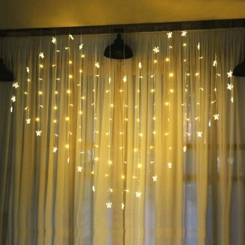 Heart-shaped LED Butterfly Curtain Light Icicle Curtain 220V Light String Holiday Party Christmas Fairy Tale Wedding Decoration