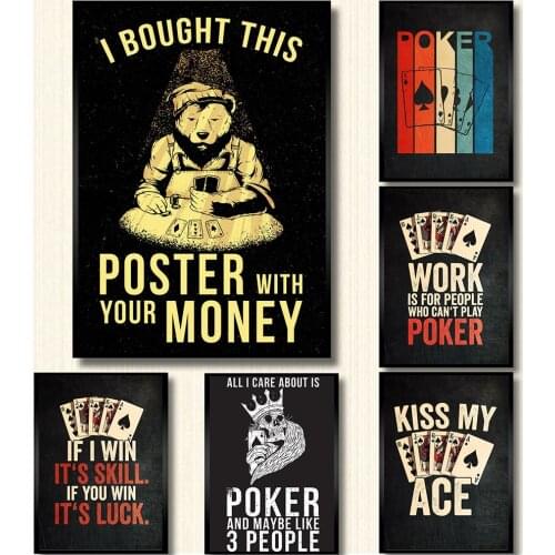 Texas Playing Cards Interesting Poster Printing Wall Art Modern Canvas Painting and Prints Living Room Nordic Home Decor Picture