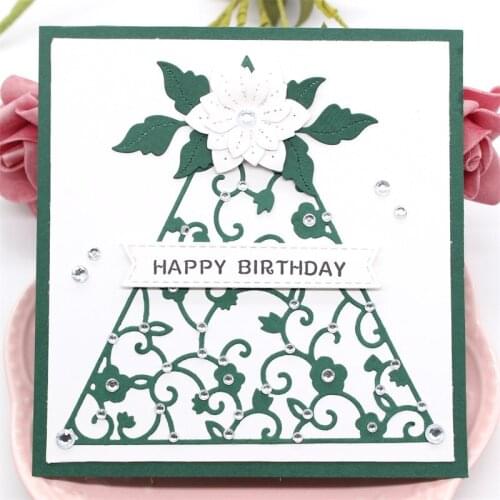 Triangle Background Metal Cutting Dies Stencils for DIY Scrapbooking Decorative Embossing Paper Card Making Craft