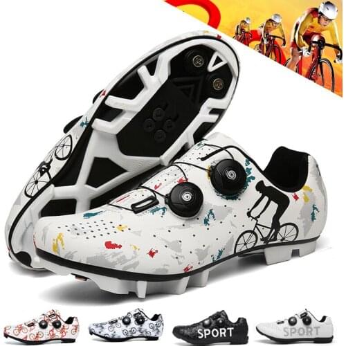 Lightweight Cycling Shoes Men Outdoor MTB Sneakers Self-Locking Bicycle Road Bike Shoes Breathable Riding Sports SPD Cleat Shoes