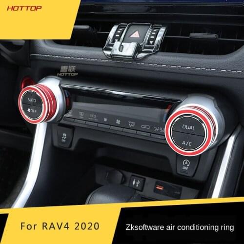 For Toyota RAV4 2019 2020 5th Air Conditioning Rotating Decorative Ring Interior Modification Air Conditioning Frame Decoration