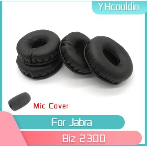 YHcouldin Earpads For Jabra Biz 2300 Biz2300 Duo / Mono Headphone Accessaries Replacement Wrinkled Leather