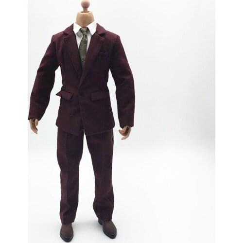 1/6 Soldier male red suit suit clothing model for 12 inch action figure body