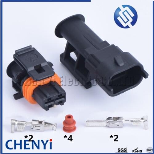 1 set 2 Pin 1928404072 1928403137 Male Female Common Rail Diesel Injector Plug Automotive Connector