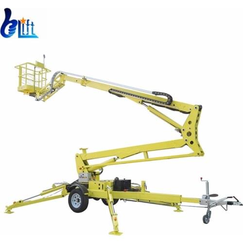 10m 12m Hydraulic Bucket Crane Cherry Picker Price Telescopic Boom Lifts