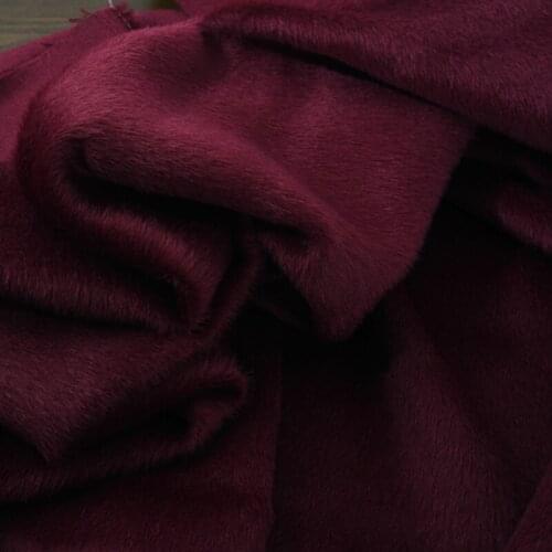 150CM Wide 650G/M Wine Red Wool Lambsdown Fabric for Autumn adn Winter Overcoat Jacket H175
