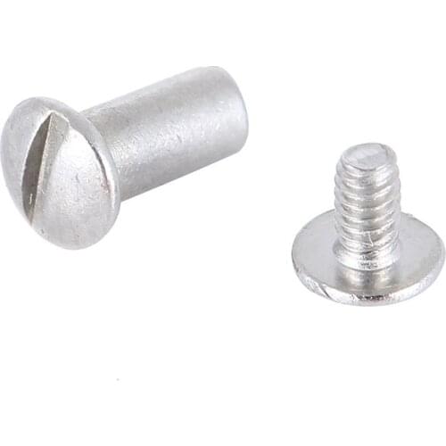 2pcs/Lot Silver Removable Screw Rivets For Flint Steel Wheel ZP Kerosene Petrol Lighter Universal Replacement Repair DIY Part