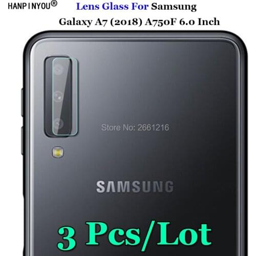 3 Pcs/Lot For Samsung Galaxy A7 (2018) A750F 6.0" Ultra Soft Transparent Tempered Glass Back Camera Lens Screen Protector Film