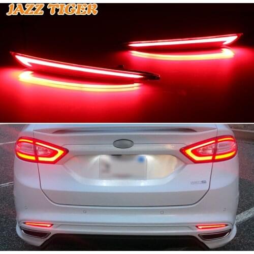3-in-1 Functions Car LED Rear Fog Lamp Brake Light Turn Signal Light Bumper Decoration Lamp For Ford Fusion Mondeo 2013 - 2016