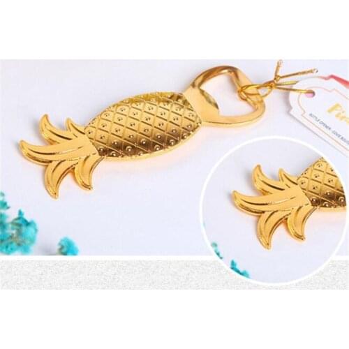 30 pcs Party Favors Gold Pineapple Bottle Opener Wedding Favor Beers Openers