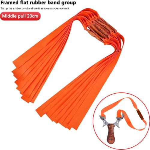 5pcs Natural Rubber Flat Elastic Slingshot Replacement Bands Outdoor Antifreeze Durable Catapult Thickened Band Strips Accessori