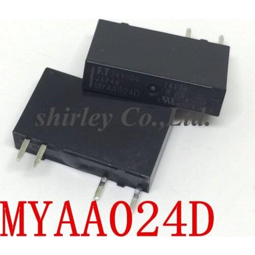Free Shipping 100PCS 100% new original relay MYAA024D 24VDC 5A 250VAC 4pin