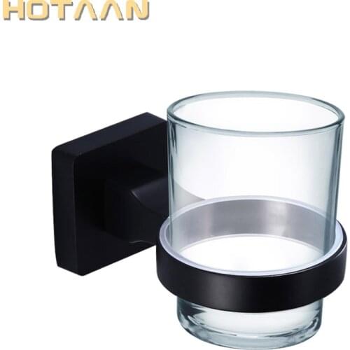 Free shipping Vintage Black Color Stainless Steel Bathroom Accessories Tumbler Holder Tooth Cup Holder YT-10797-H