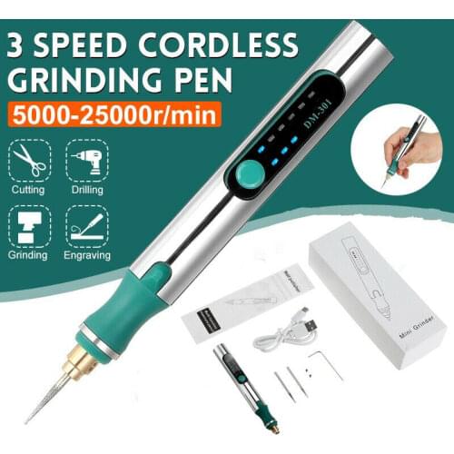 Cordless Electric Engraving Pen Mini Grinder Rotary Tools DIY Handheld Polishing Tool with Drill Bits Tools