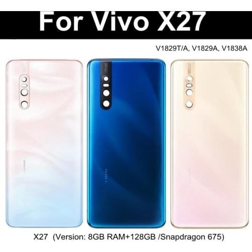 For Vivo X27 Battery Cover Back Rear Cover Door Housing For vivo X27 Battery Back Cover Replacement