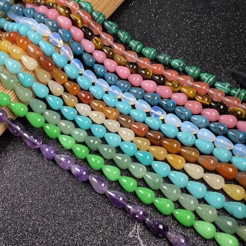 2021 Hot Sale New Natural Stone Beaded Agate Crystal Loose Beads for Jewelry Making DIY Necklace Bracelet Accessories 10x14mm