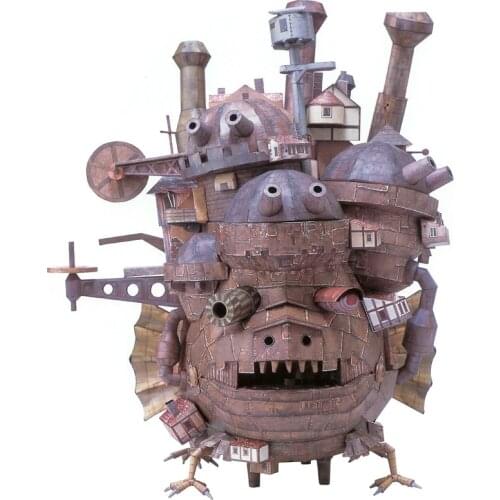 Howls Moving Castle DIY 3D Paper Model Building Kit Cardboard Art Crafts Child Educational Puzzle Toys