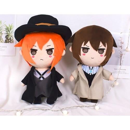 30cm Anime Cartoon Bungo Stray Dogs Plush Toy Dazai Osamu Nakahara Chuuya Cosplay Cute Doll Stuffed Toys For boy and girl gifts