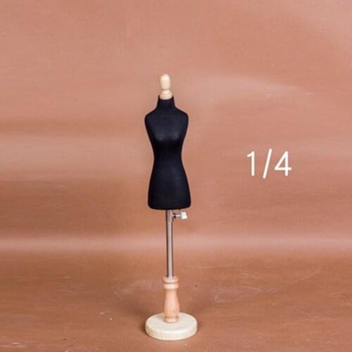 2style Sewing Jewellery Woman Half Body Mannequin Profissional,1:4 Scale Teaching Tailor Wood Manikin Disk Base CanPin M00022