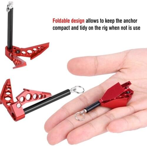 1/10 RC Crawler Car Metal Fold up Anchor Winch Earth Ground Tool Fit for Axial SCX10 D90 CC01