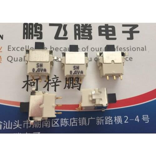 1PCS ES-4AS-MR-H-T/R Taiwan Xinghan micro toggle switch 3 feet 3 gear patch horizontal sliding power switch with bracket