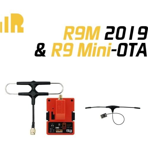 FrSky R9M 2019 Module and R9MM R9Mini R9 Slim+ OTA Receiver with mounted Super 8 and T antenna