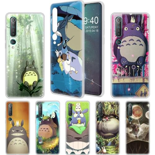 Ghibli Spirited Away Totoro Soft Case For Xiaomi Mi Note 10 Lite 5G 11 Poco X3 NFC 10T 9T F1 CC9 9 Pro Translucent Phone Cases