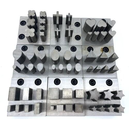 1SET Jewelers Disc Cutter Set Metal Mold Cutting Punching Cross/Water drop/Star/Oval/Triangle/Rectangle/Heart Shape