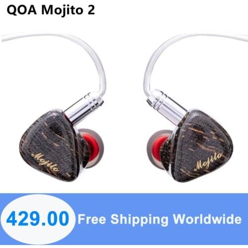 2021 NEW QOA Mojito In Ear Earphone 2 Sonion BA+4 Knowles 6BA Hybrid technology Headset HIFI Monitor with 2Pin Detachable Cable