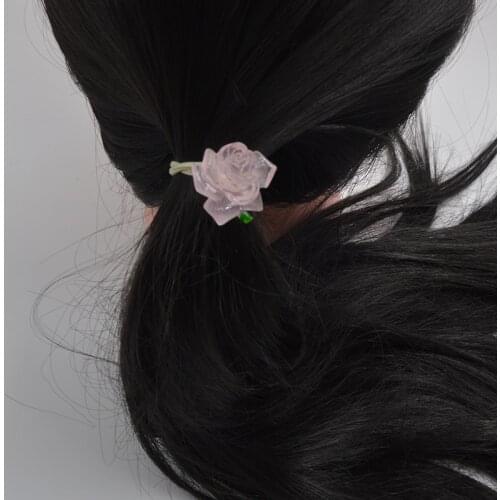 Girl roses hair rubber band does not hurt hair cord Princess cute girl rubber band baby headband hair ring