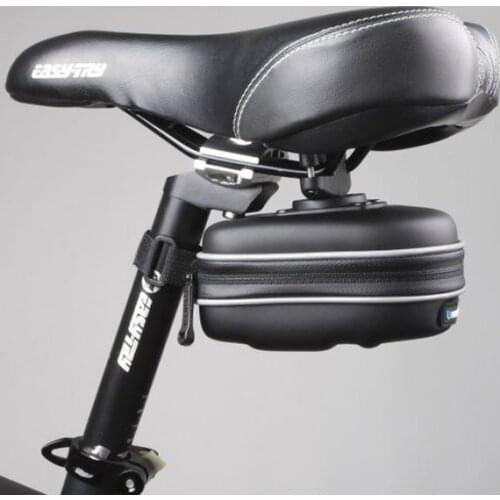 Bicycle Saddle Bag Waterproof Bike Basket Rear Cycling Seat Bag EVA Rear Pouch Rainproof Bicycle Storage Bag Case Black