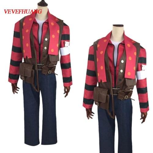 VEVEFHUANG Game Identity V Cosplay Costumes Smiley Face Joker Prisoner Cosplay Costume Halloween Carnival Party Costume