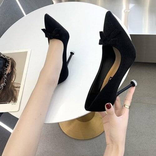 Super High Heels Women Korean Fashion Womens Set Foot Bow Fashion Womens Single Shoes Factory Direct Sales High Heels 2021 New