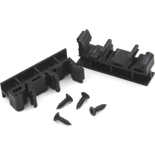 1Set=2pcs 4.3* 1* 2cm adapter+4 screws PCB DIN C45 Rail Mounting Adapter Circuit Board Bracket Holder Carrier Clips Black Green