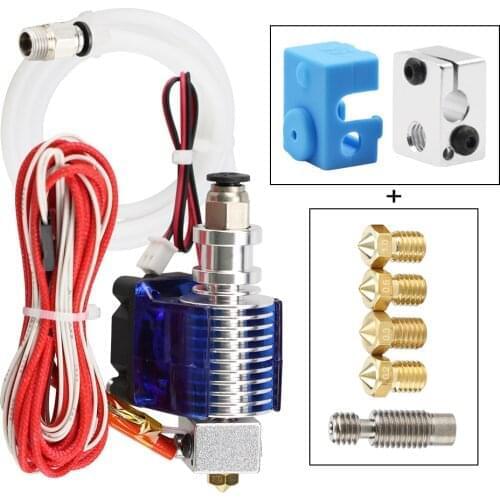 3D Printer J-head Hotend with Single Cooling Fan for 1.75mm/3.0mm 3D v6 bowden Filament Wade Extruder 0.4mm Nozzle