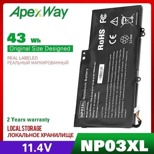 11.4V Laptop Battery NP03XL for HP Pavilion 13-b104tu 13-b105tu X360 X360 13-a000 X360 13-a100 ENVY 15-U 15-U010DX HSTNN-LB6L
