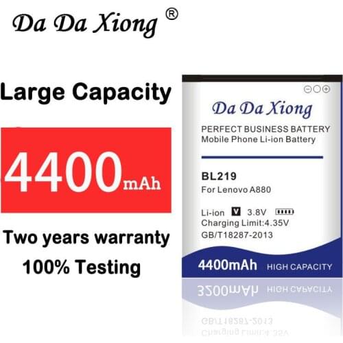 High capacity 4400mAh BL219 Battery for Lenovo A880 S856 A889 A890e S810t A850+ A916 cell phone battery