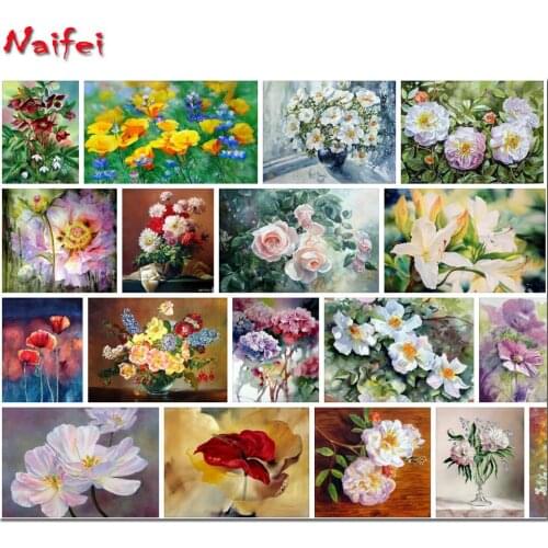 Diamond Painting Flower Cross Stitch Kit Diamond Embroidery Landscape Beaded Full Square/Round Drill Diamond Mosaic Full Set