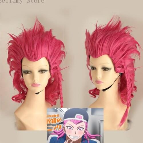 Anime Danganronpa V3 Kazuichi Souda Cosplay hairwear Style short Red Wig+Wig Cap