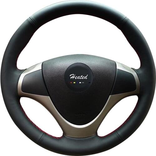 Heated Microfiber leather Steering Wheel cover for Hyundai i30 2009-2011 Car steering wheel cover Braid on the steering wheel