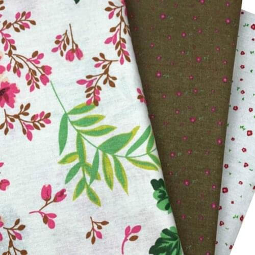Flower Series Cotton Linen Fabric Printing Upholstery Cloth DIY Handmade Textile Sewing Patchwork Material