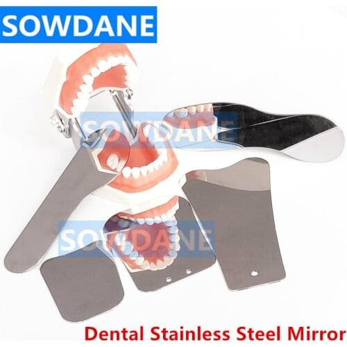 Stainless steel Double-Side Dental Orthodontic Teeth Whitening Autoclavable Dental Oral Photographic Mirror Reflector Check Tool