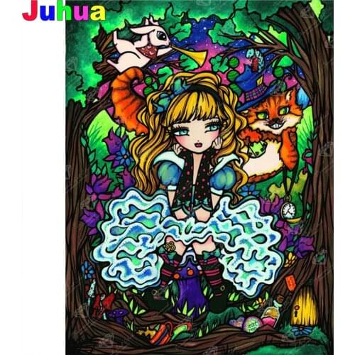 Cartoon girl DIY diamond painting,full,square,round fairy diamond embroidery mosaic diamond stitch 5d diy kids room decor