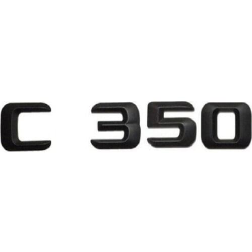 Matt Black " C 350 " Trunk Rear Letters Words Numbers Badge Emblem Decal Sticker for Mercedes Benz C Class C350