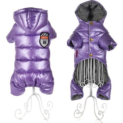 Clothes Small Dogs Winter Warm Puppy Waterproof Hooded Dog Jacket Jumpsuits Chihuahua Yorkie Clothing French Bulldog Overalls