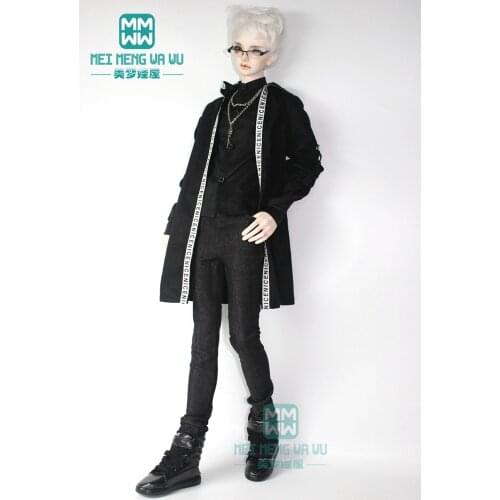 BJD doll clothes for 65-70cm BJD uncle fashion letter coat, plaid pants