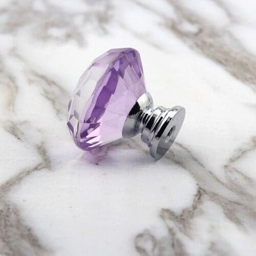 30mm Diamond Handle Design Crystal Knobs Cupboard Drawer Pull Kitchen Cabinet Door Cupboard Crystal Handles Hardware tools