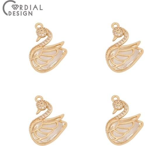 Cordial Design 50Pcs 17*23MM Jewelry Accessories/Charms/DIY Making/Hand Made/Animal/CZ Pendant/Jewelry Findings & Components