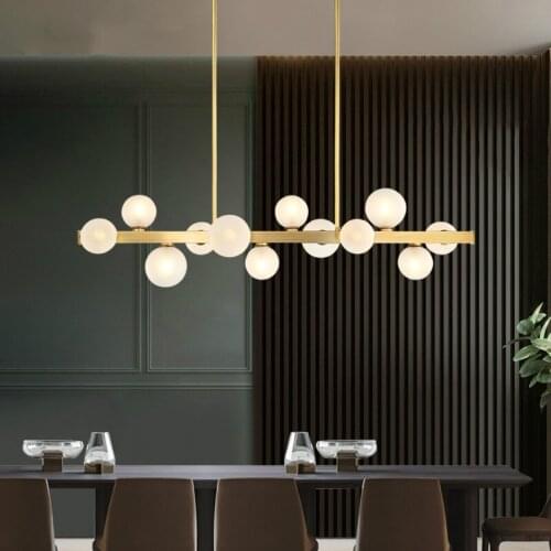 Modern minimalist restaurant chandelier lighting luxury creative magic bean lamp strip bar restaurant lamp dining table lamp