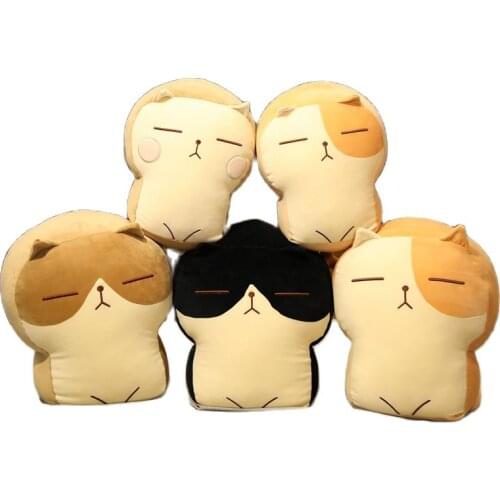 30/40cm super soft Japanese Popular Bread Cat sweet Toast Cat Plush Doll high quality Yellow black Cat birthady gift for kids
